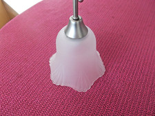 Wandleuchte Jugendstil , Schirm Eis, E 14 , Zugschaltung, Edelstahl matt