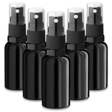 5x Glasflasche schwarz 30 ml