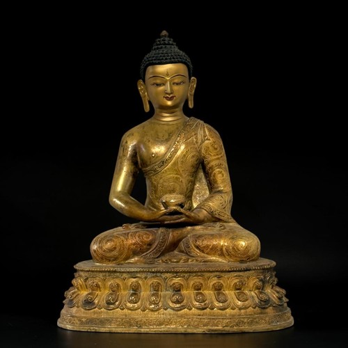 Bronze buddha figur - bronze,