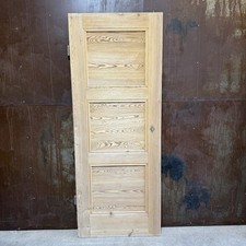 Schmale Tür gelaugt / Zimmertür Jugendstil um 1920 / DIN. Links / H191 B74 S3 cm