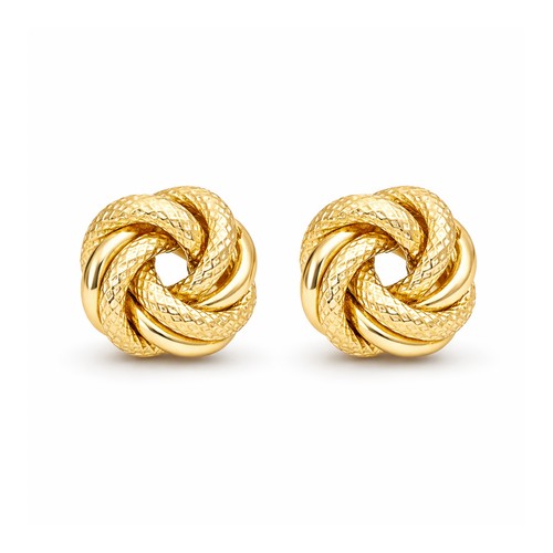 Knoten ohrstecker gelbgold - ohrstecker,