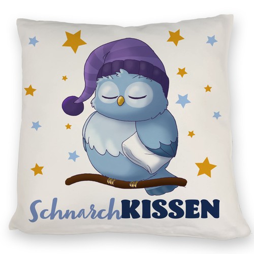 Schlafende eule kissen - schlafende, mit