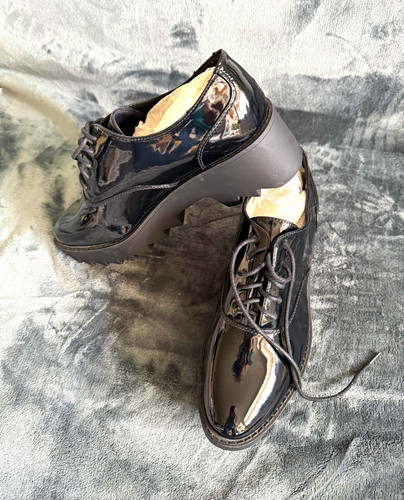 Damen lack schnürschuhe - h&m,