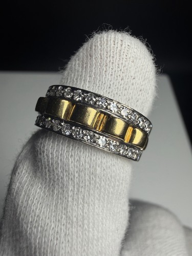 750er goldring bicolor mit - 750er,