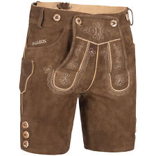 PAULGOS Herren Trachten Lederhose + Träger Echtes Leder kurz 2 Farben 44-60 HK2 