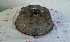 große, antike, Vintage, GUGELHUPFFORM , Backform, Kuchenform rund Kupfer