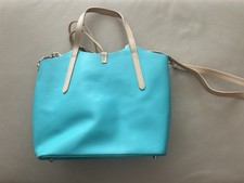 Italienische Damenhandtasche Leder Türkis