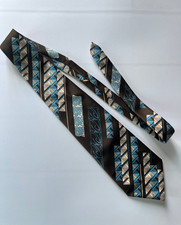 Original 70er Jahre Krawatte - grafisches Motiv - tolle Farben - guter Zustand