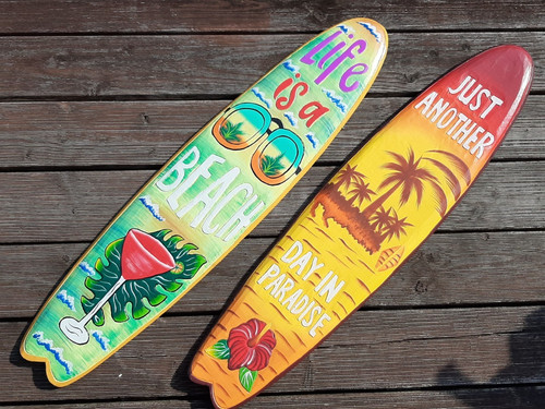 Deko surfboard 100cm mit - deko,