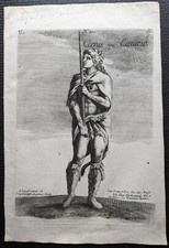 Caenis, Original Kupferstich, ca. 1760, griechische Mythologie