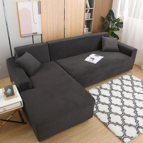 Stretch sofa überwurf plüsch - stretch,