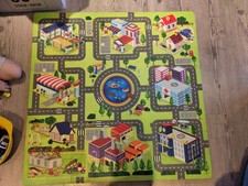 Spielteppich Straßenteppich Puzzle Spielmatte Schaumstoff 64 Teile 92 x 92 cm