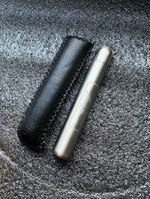 DAVIDOFF Feuerzeug, Lighter, Gasfeuerzeug, Rarität Silber mit Lederhülle