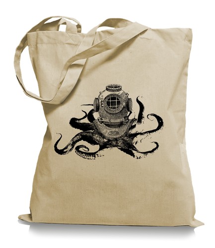 Octopus diver jutebeutel - octopus,