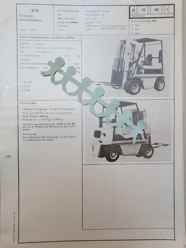 Arbeits gabelstapler dfg - arbeits,