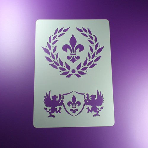 Schablone vintage fleur de - a4,
