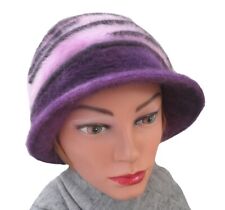 Damenmütze Hut ausgefallener Glockenhut Lilatöne Gr.56/57Damenhüte Mützen Strick