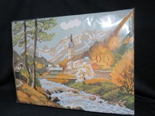 Rico Stickbild 40x30cm Gobelinstickerei Stickpackung komplett Sticken mit Wolle