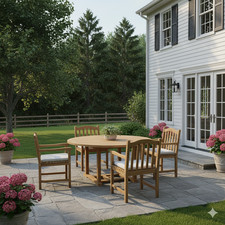 Gartenstuhl mit Armlehnen aus