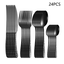 Besteckset teilig schwarz - teilig,