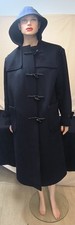 Ladage & Oelke Hamburg Damen Dufflecoat Loden Mantel Gr. 40 / L Navy Schurwolle
