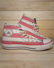 CONVERSE Chuck Taylor All Star USA Flag Red Blue Lace Up Trainers High Top UK 7 