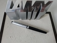 Lamy Ratio 67P "OM" Patronenfüller Füllhalter schwarz - Silber Vintage OVP