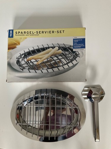 Spargelplatte mit spargelzange - mit,