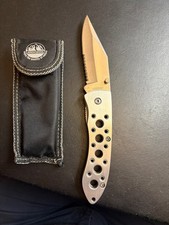 Taschenmesser Messer silber TOP OVP Stahl, Gesamtlänge 20,5 cm, mit Tragevorr.