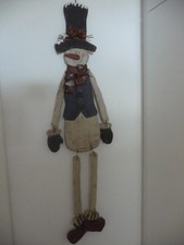 Schneemann aus Holz zum Hängen ca. 80cm lang