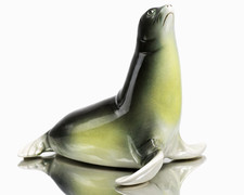 Porzellan FIGUR ROBBE Seehund