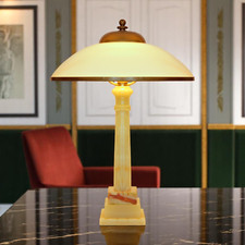 Große Art Déco Kabinettleuchte "PAKISTAN SALON" Onxy Unikat Tischlampe