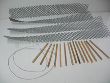 2,20 m Modell Industriemaschendrahtzaun,Holzpfosten,Bindedraht,Spur G Gartenbahn