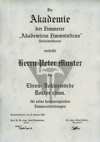 Diplom urkunde ehren - urkunde, doktor