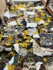 Toscaner Lammfell Decke bunt