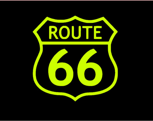 Neon gelb route aufkleber - neon, 66