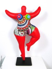 Bunte Nana-Figur 33cm von Biriney handgefertigt Hommage an Niki de Saint Phalle