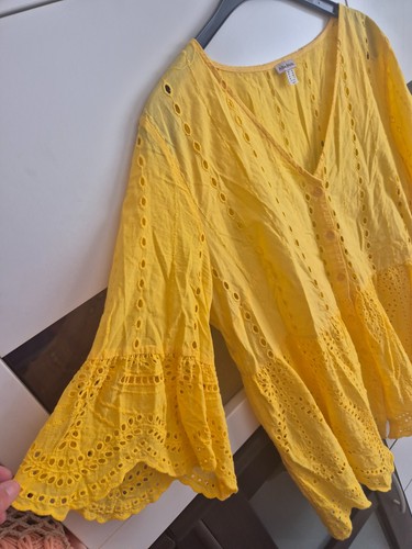 Gelbe tunika bluse - gelbe,