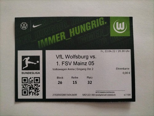 Sammler ticket vfl - 21/22,