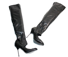 ZARA WOMAN  DAMENSTIEFEL OVERKNEESTIEFEL HEELS CHAUSSURES STRETCH 36 NEU #S5-7#