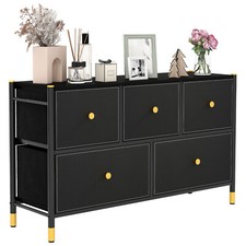 5/6/8 Schubladen Stoffkommode Schubladen Kommode Sideboard Schlafzimmer schwarz