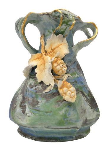 Jugendstil keramik vase - keramik,