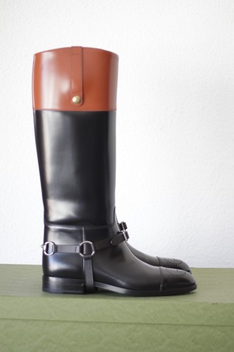 Gucci lederreitstiefel - gucci,
