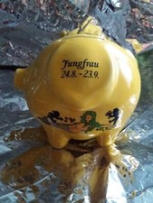 Sparschwein Sparbüchse Sternzeichen Jungfrau Spardose Sparbox Tierform Keramik