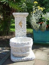 Brunnen, Wandbrunnen, 75 cm Gartenbrunnen, Steinguss, Skulpturen, Top Steinfigur