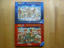 2 Puzzle 1000 Teile - Christmas Village und Christmas Market