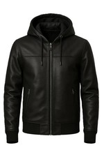 Neue Herren Schwarze Echtleder