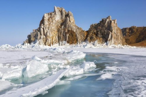 Wandbild baikalsee insel - wandbild:,