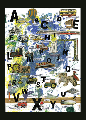Abc poster alphabet transport - poster,