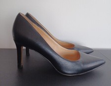 ⭐️ BUFFALO High Heels 8cm Pumps Leder * Schwarz * Gr. 39  TOP  Spitz